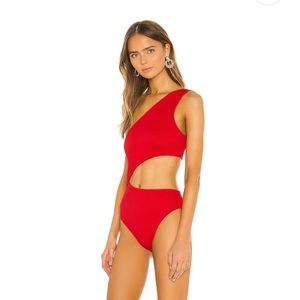 NWT BEACH RIOT Celine One Piece in Red